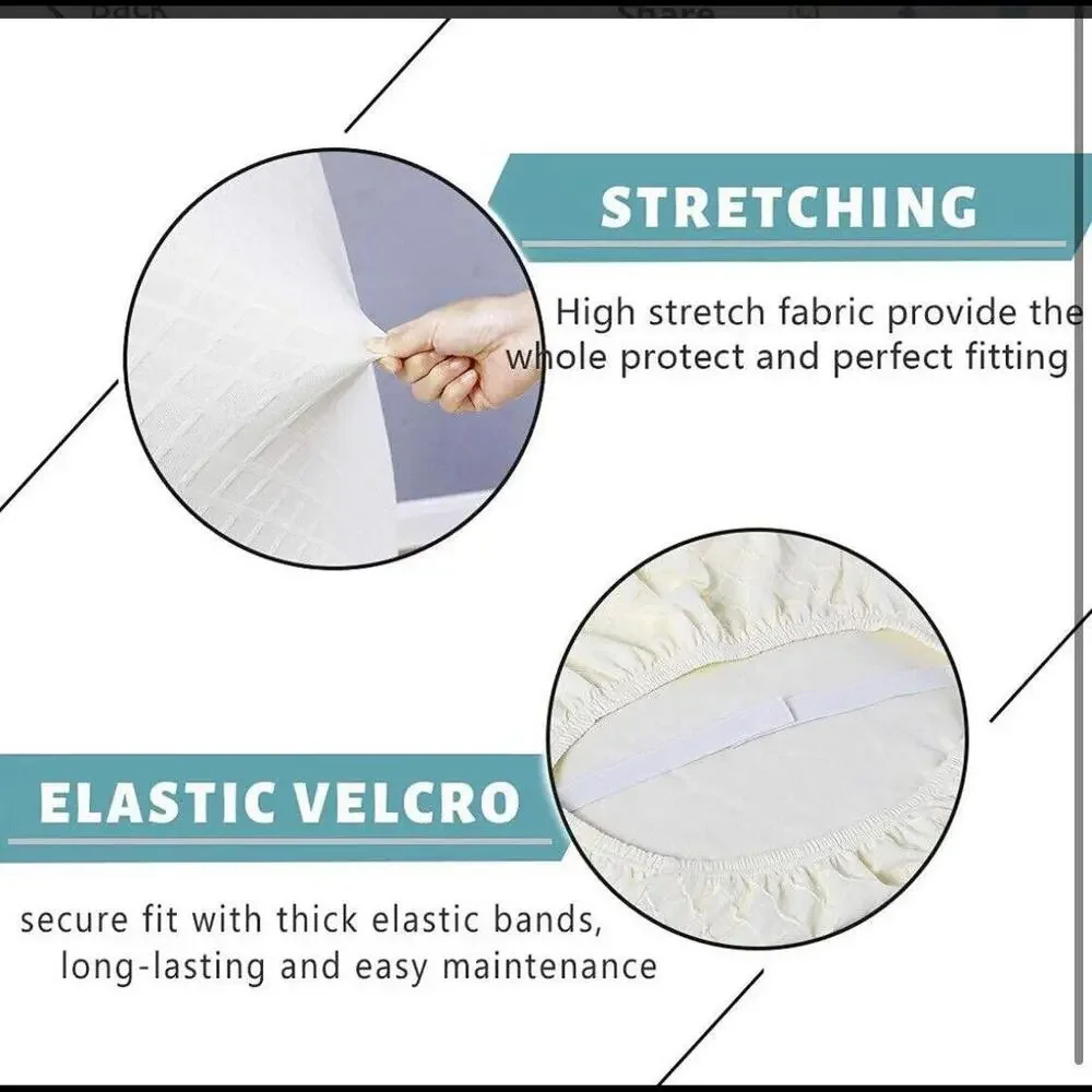 Waysle Dining Room Hotel Banquet 2 Pack Removable Washable Stretch Chair Cover
